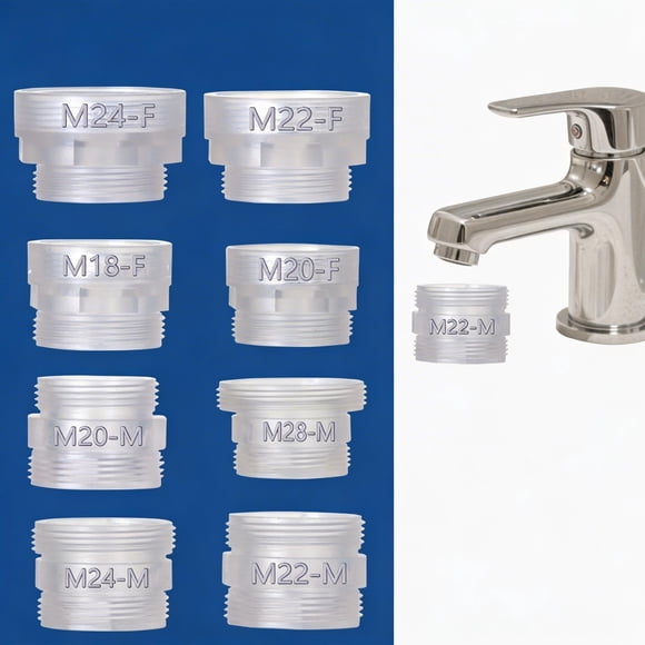 Kit de adaptadores para grifo Tylola de 8 piezas para baño y cocina