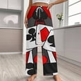 thumbnail image 2 of Artistic Fun Playing Cards Abstract Art Women's Pajamas Pajama Pants Women's Sleepwear Lounge Sleep Bottoms Stretch with Pockets, 2 of 7