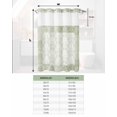 thumbnail image 6 of No Hook Shower Curtain with Snap in Liner, Vintage Sage Green European Floral Pattern Hotel Shower Curtains for Bathroom, Washable Shower Curtain Liner Set with Mesh Top Window, 72"x96", 6 of 6