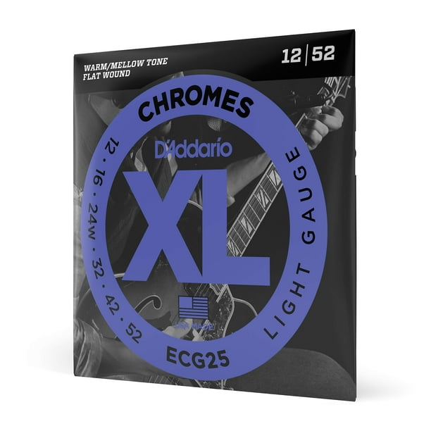 Cuerdas para guitarra eléctrica D'Addario 4 XL Chromes Light 12-52