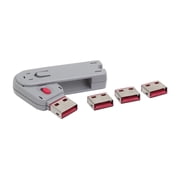 USB Port Blocker with 1 Key and USB Lock