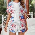 thumbnail image 2 of 4th of July 2 Pack Women’s Pajama Set Print Sleepwear And Shorts Y2k Loungewear Sets S-5XL, 2 of 7