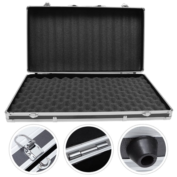 OULII Aluminum Case With Foam Inserts 1 Set Hard Carrying Case Metal Briefcase Portable Tool Box Organizer for Test Instruments Cameras Tools Parts and Accessories