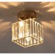 thumbnail image 1 of Lámpara de techo de cristal, 60W Mini candelabro cuadrado Montaje empotrado Lámpara de techo plegable moderna cercana al techo, Comedor Dormitorio Cocina Pasillo Patio Pasillo Lámpara colgante, Base E, 1 of 5