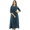 thumbnail image 3 of Phagun Cotton Abstract Anarkali Kurti Women Ethnic Tunic Dress Designer Kurta, 3 of 8