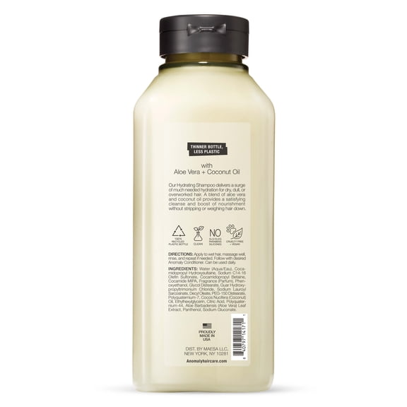 Anomaly Haircare Hydrating Shampoo with Aloe Vera & Coconut Oil 11 fl oz