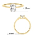 thumbnail image 5 of 14K Yellow Gold Radiant Shape Lab Grown Diamond Basket Split Shank Solitaire Engagement Ring - 3 Carat (Ring Size: 7), 5 of 5