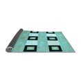thumbnail image 2 of Ahgly Company Indoor Square Checkered Light Blue Modern Area Rugs, 5' Square, 2 of 4