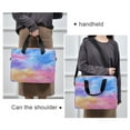 thumbnail image 6 of 16" Laptop Briefcase for Work Travel Laptop Shoulder Bag Carrying Handbag Laptop Case Tie-dye Clouds Pattern, 6 of 8