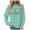 A01-Light Green, variant on Godom Womens Sweatshirt Crewneck Long Sleeve Shirts Loose Fit Letter Print Tops Fall Fashion