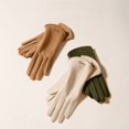 thumbnail image 1 of Guantes japoneses de invierno para mujer, forrados con vellón, gruesos, para montar a caballo, conducir, bonitos guantes de gamuza con pantalla táctil, cálidos y resistentes al frío para invierno, 1 of 5