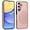 Rose gold, variant on Design for Galaxy A15 5G Case with Credit Card Holder Slot PU Leather Wallet Phone Cases Stand Kickstand Durable Shockproof Protective Cover for Samsung A 15 Women Men 6.5 inch Black