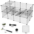 thumbnail image 3 of ZENSTYLE 36 Panels Metal Wire Fence Dog Pet playpen for Small Animals Two Tiers, 3 of 7