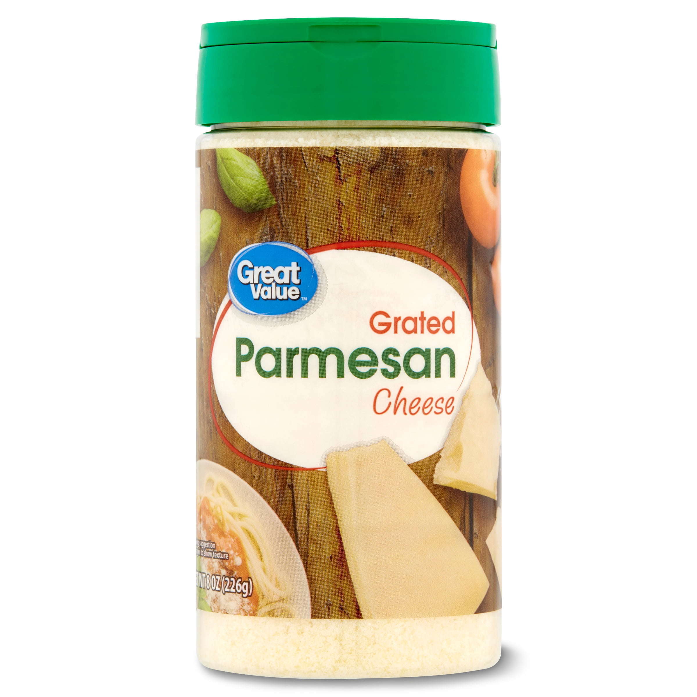 Great Value Grated Parmesan Cheese, 8 oz