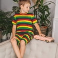 thumbnail image 4 of Fotbe Music Colors 1 Pijama Estampada de 2 Piezas para Niños – Ropa de Dormir de Manga Corta Cómoda para Niños y Niñas, Camiseta y Shorts de Algodón-Small, 4 of 6