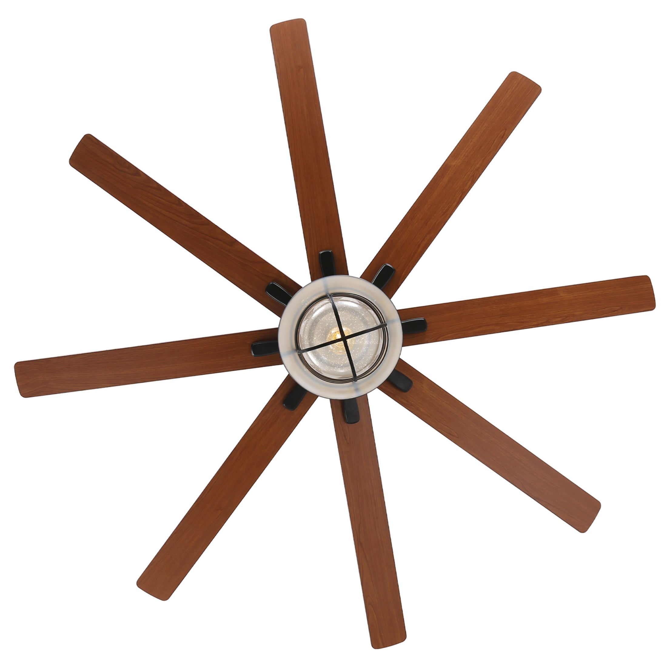 Sofucor 60 Inch Farmhouse Ceiling Fan with Light and Remote Control, 8 Blade Modern Low Profile Fan with 3 Downrod for Outdoor Indoor Patio Bedroom Living Room, Max Airflow 7000CFM, Bulb Replaceable