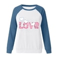 thumbnail image 2 of Gibobby Sudadera Mujer Moda Mujer Día de San Valentín Divertido Estampado Mangas raglán Cuello redondo Sin sombrero Casual Sudadera con capucha Top 3 (Azul, XL), 2 of 5