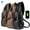 Black, variant on GYDEK PU Leather Sling Bag for Men & Women - Chest Shoulder Bag Unbalance Crossbody Backpack Water Resistant Daypack for Gym Travel Hiking (13.8" * 6.7" * 2.5", Dark Brown)