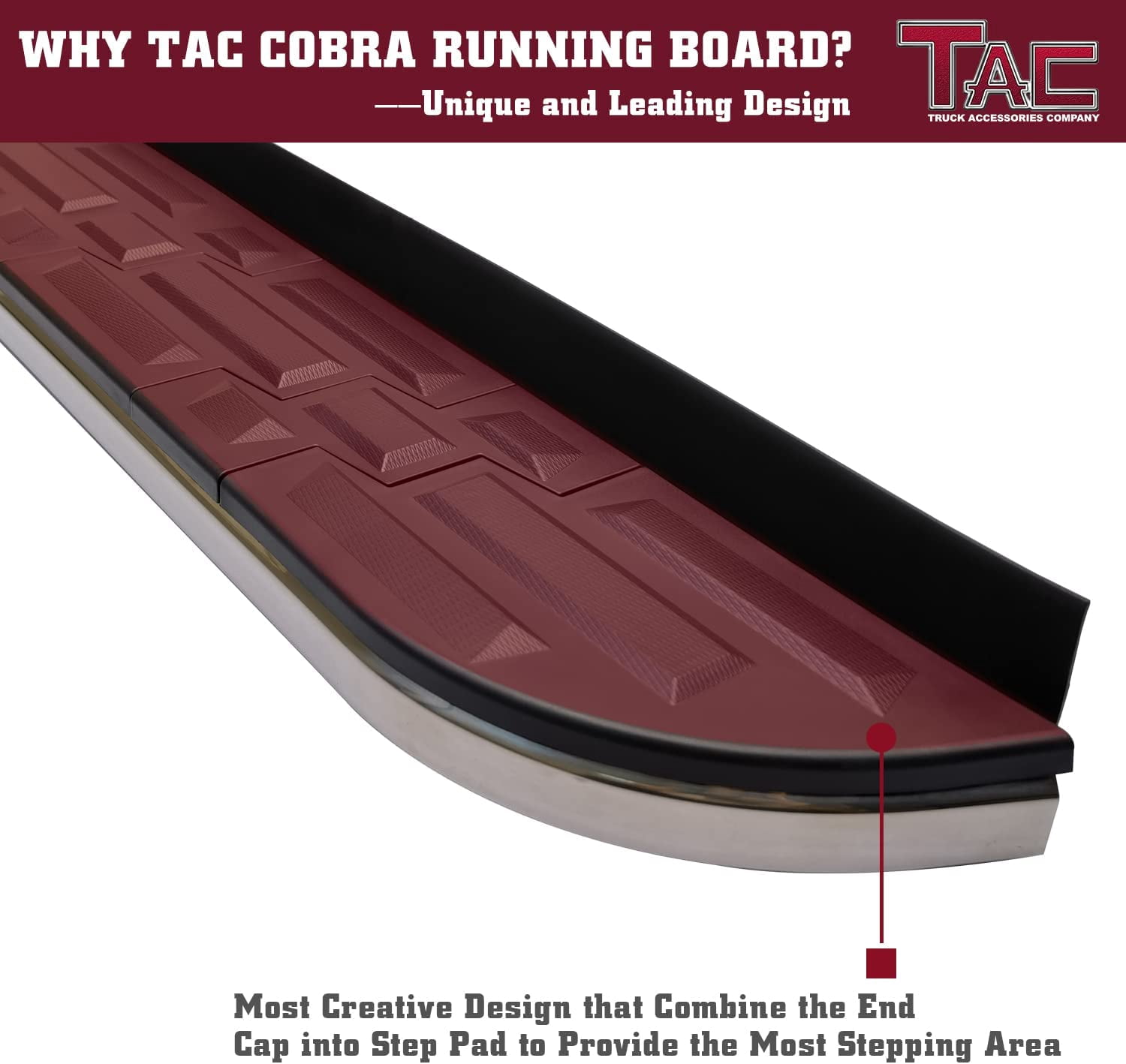 TAC Cobra Running Boards Compatible With 2020-2025 KIA Telluride SUV Side Steps Nerf Bars Step Rails Aluminum Black Off-Road City Exterior Accessories 2pcs