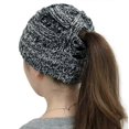 thumbnail image 1 of winter knitting cap pattern hats caps for women knitted baseball cap ponytail, 1 of 5