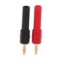 thumbnail image 1 of Adaptador de 5ss Plan de plátano de plátano Material de Latón PA 2 mm/0.08in Macho A 4 mm/0.16 Pulgadas Conector de Plátano Negro Rojo Hembra, 1 of 7