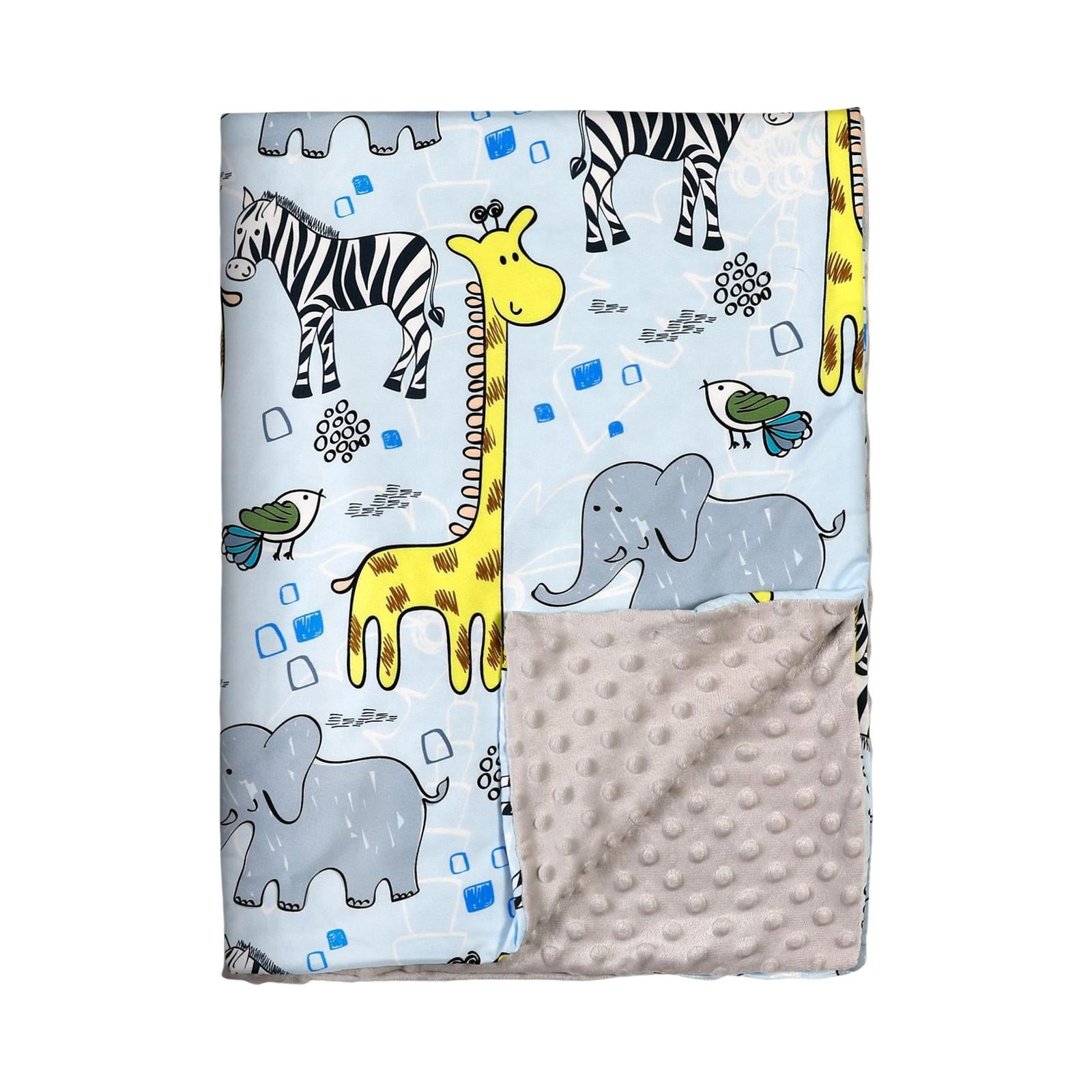Baby Wrap/Blanket  with Emb Animals 75 x 100 cm  Color Blue 877 