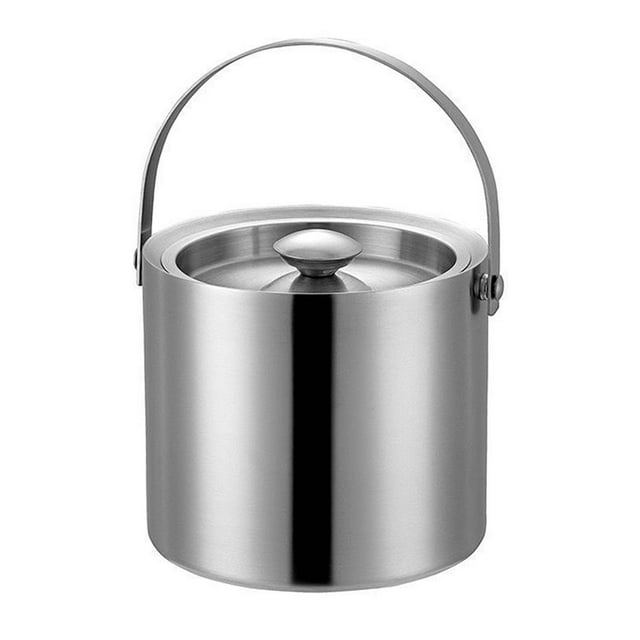 GROWTH TANK Ice Bucket Insulated Stainless Steel for Chilling Buffet Parties 2L
