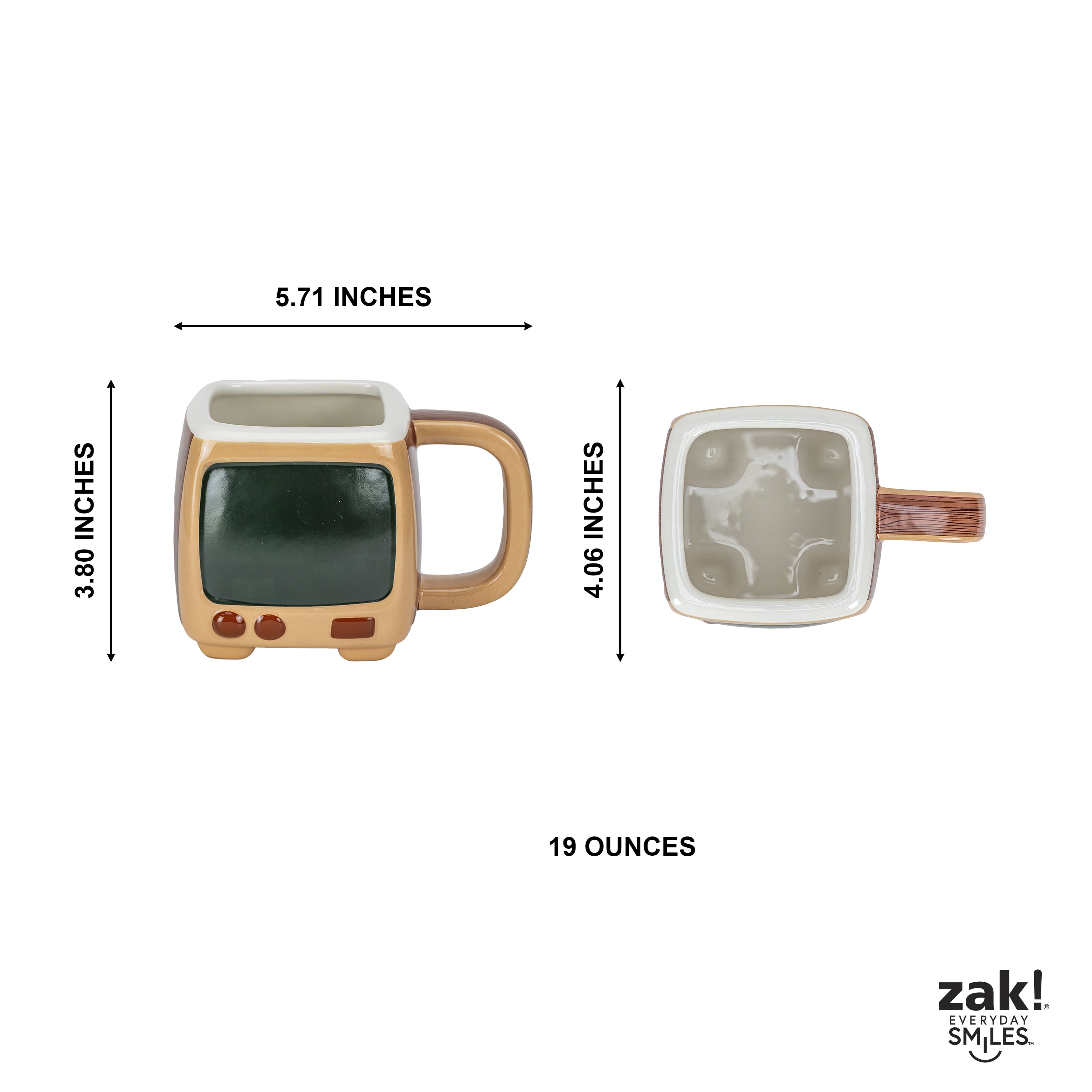 Zak Designs Retro TV Color Change Sculpted Mug