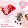 thumbnail image 6 of Joyfy 28-Pack Valentine's Day Pre-Assembled Hearts with Plush Animal Finger Puppets and Valentine's Day Cards for Kids, 6 of 8