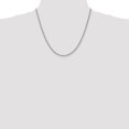 thumbnail image 2 of 14k White Gold 2.5mm Solid Plain Rope Chain w/ Lobster Clasp 20", 2 of 5