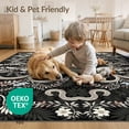 thumbnail image 4 of ODIKA 9'x12' Washable Area Rug Snake Serpent Forest Foliage Coiling Motif Woodland Symmetrical for Great Room, Indoor Concept, Large Living Low Pile, Flatwoven, 4 of 7