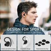 Hoey Wireless Earbuds, Bluetooth 5.4, 50H Playtime, IP7 Waterproof, LED Display, Black