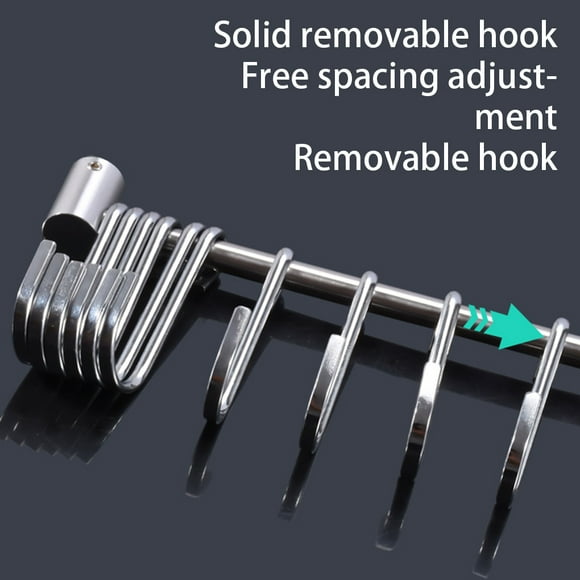 Utensil Rack Mounted Stainless Single-Bar Hanger Hooks Convenient Rustproof Kitchen Cupboard Organizer Furniture Bathroom Tools Pan Towel