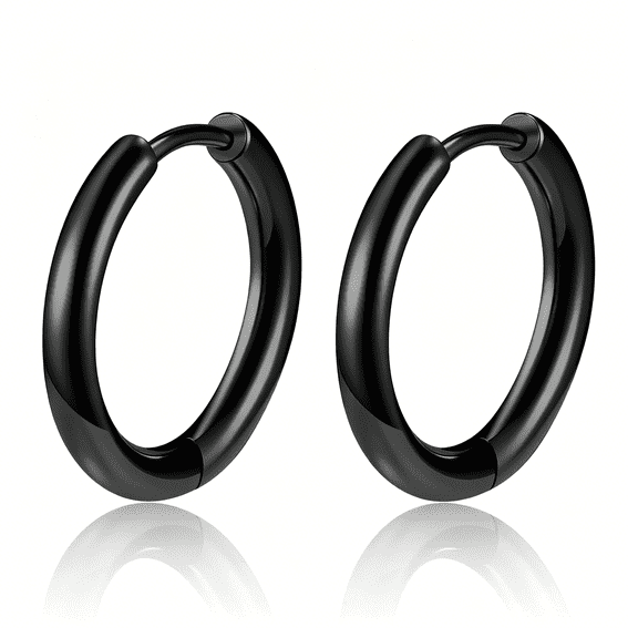 DESIGNICE Titanium Huggie Hoop Earrings Hypoallergenic Nickel Free Hinged Sleeper Earrings for Sensitive Skin Cartilage Lobes
