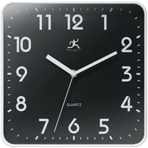 Infinity Instruments St. Mark Square Wall Clock, White, 10"