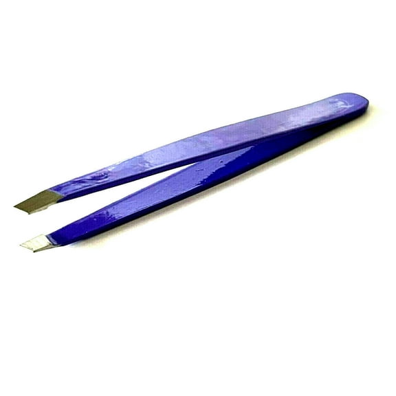 Eyebrow Grooming Hair Removal Tweezers Slanted Tip Purple