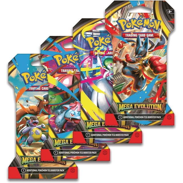 Pokémon TCG Mega Evolución 8 Sobres con Fundas 80 Cartas