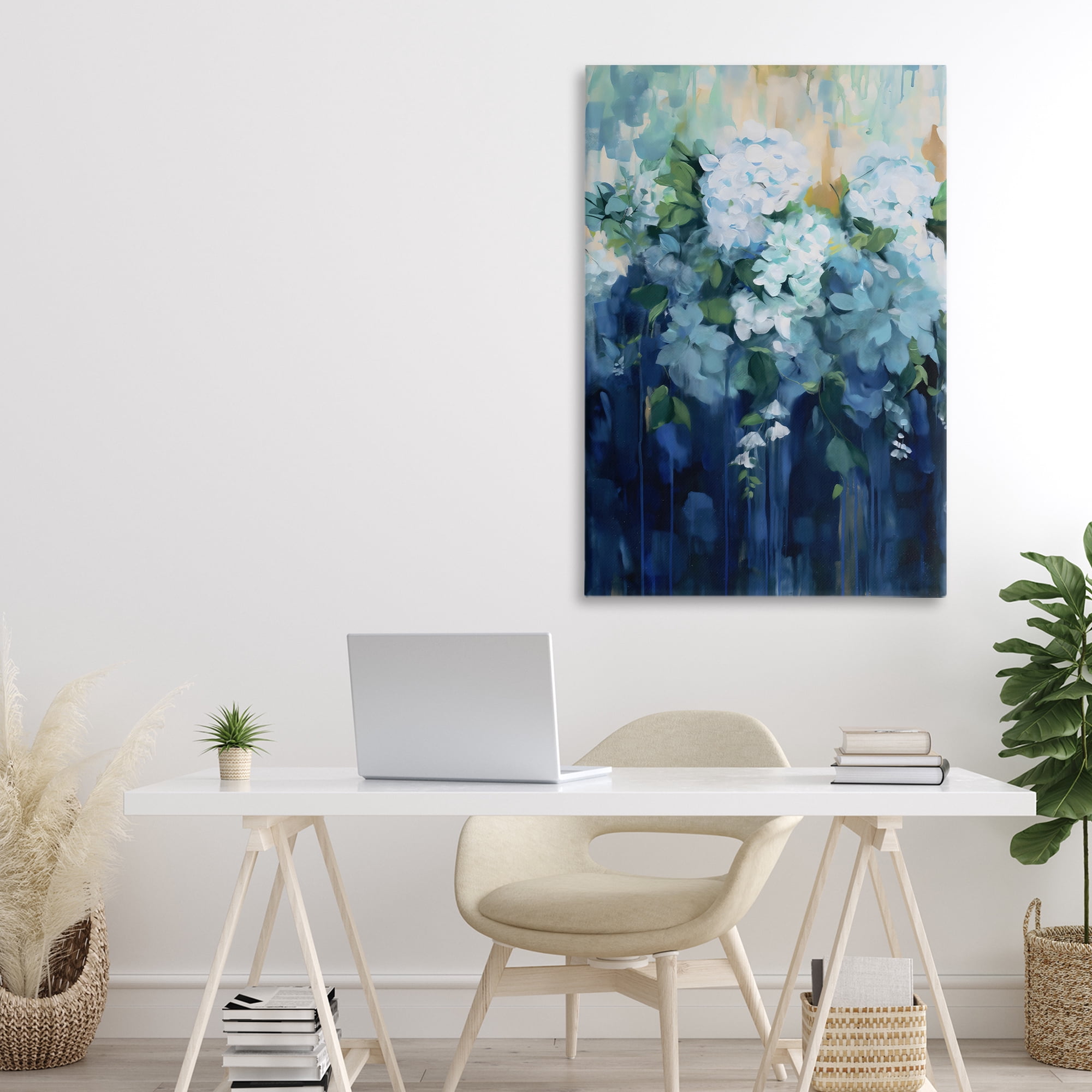 Stupell Industries Lush Blue Hydrangea Abstract Canvas Wall Art, design by Gina Kelly