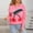Pink, variant on Sakmal Black Sweaters for Women 2025 Pullover Cute Tops Loose Long Sleeve Crew Neck Cherry Print Sweaters for Women
