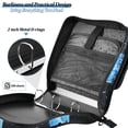 thumbnail image 4 of FORMRS Zipper Binder with Shoulder Strap 2-inch Ring 500 Sheet Capacity File Bag, Blue Butterfly, 4 of 5