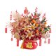 thumbnail image 4 of Bonsái artificial para decoración de año chino, arreglo floral creativo, cubo de flores falsas para bendición, para hotel, boda y fiesta. Rojo, 4 of 8