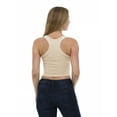 thumbnail image 2 of Tank Top for Women Racerback Croptop Basic Wear, L, Champagne, by Ambesonne, 2 of 3