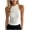 White17, variant on Karymi Short Sleeve Shirts for Women High Neck Backless Ribbed‑Knit Cropped Tank Top, Fitting Sleeveless Camisole, Daily Layering Blouse Going Out Tops for Women