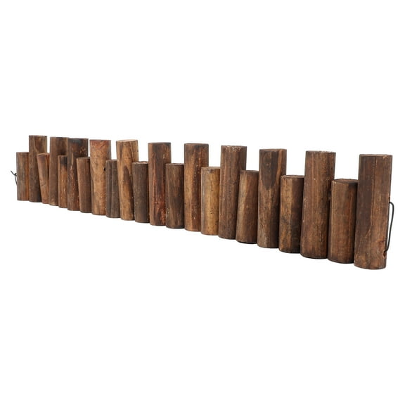 Masteelf Garden Wooden Fence, Wood Landscape Border Edging, Decorative Planting Fence For Flower Beds And Tree Fences, Gardens, Lawns, And Courtyards