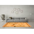 thumbnail image 3 of Ahgly Company Indoor Rectangle Abstract Orange Modern Area Rugs, 5' x 7', 3 of 4
