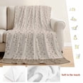 thumbnail image 5 of Beige Pink Floral Blanket Soft Cozy Warm Throw Blanket for Couch, Plush Fuzzy Flannel Fleece Blankets for Sofa, Spring Flowers Bed Blankets Lightweight Gifts for Women, 40"x50", 5 of 9