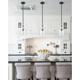 thumbnail image 2 of Modern Farmhouse Pendant Lighting for Kitchen Island Glass Black Pendant Light, 2 of 9