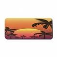thumbnail image 1 of Graphic Beach Computer Mouse Pad, Modern Art Illustration of Colorful Sunset with Palm Tree Silhouettes, Rectangle Non-Slip Rubber Mousepad X-Large, 35" x 15" Gaming Size, Multicolor, by Ambesonne, 1 of 2