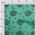 thumbnail image 2 of oneOone Georgette Viscose Sea Green Fabric Tea Kettle Craft Projects Decor Fabric Printed By The Yard 42 Inch Wide, 2 of 4