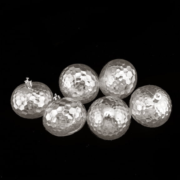 Northlight Shatterproof Ball Christmas Ornaments - 2.5" (60mm) - Clear Silver - 6ct